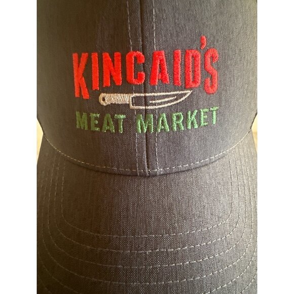 Kincaid's Meat Market Blue Hat Cap Meshback Snapback Adjustable - Picture 2 of 7